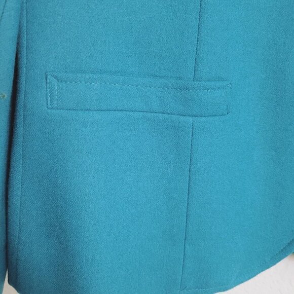 Vtg Pendleton Teal Suit Blazer Sz 10 Fall Winter Wool Single Breasted Wool Mark - Picture 3 of 10